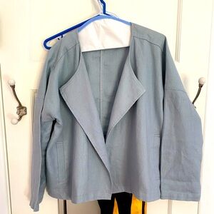 Eileen Fisher Organic Linen Drape Front Jacket
